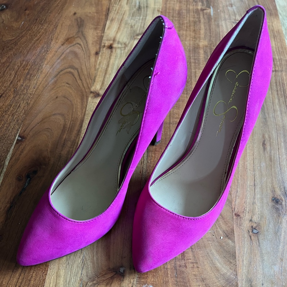 Pink stiletto heels